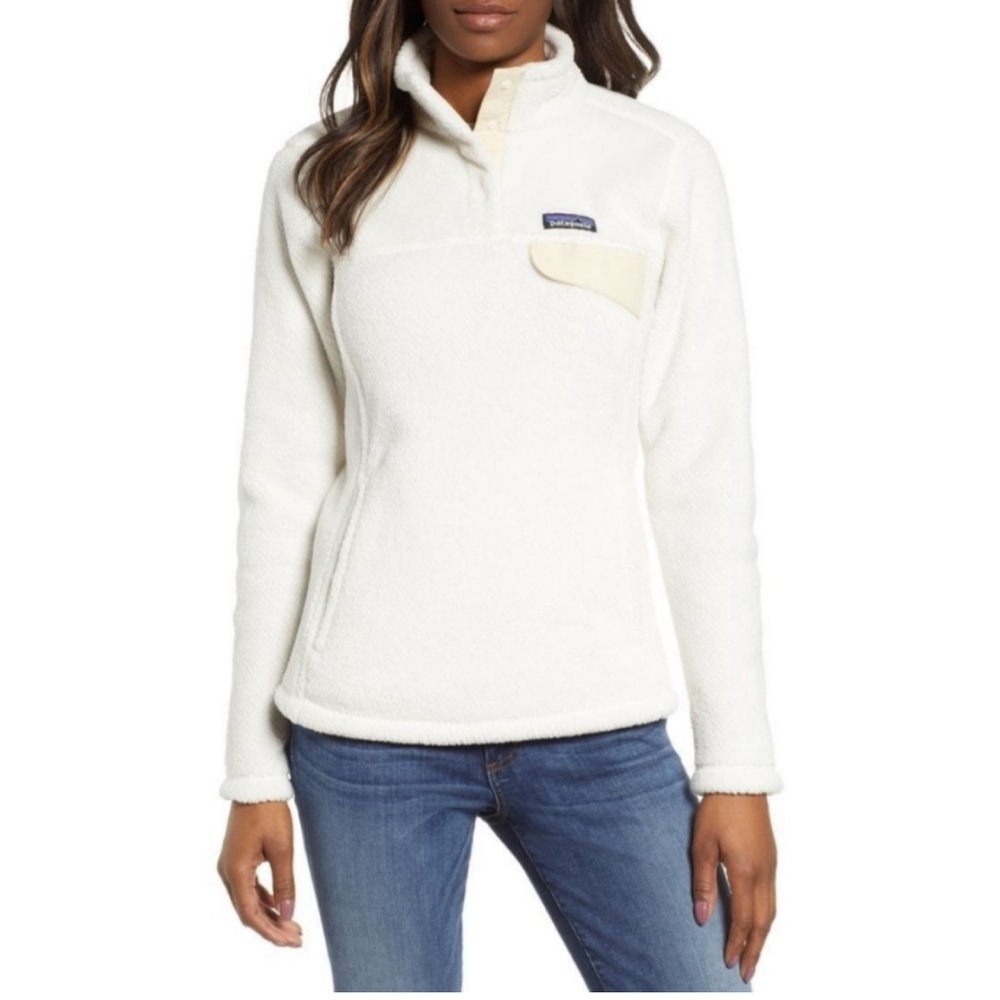 GUC Patagonia white Snap Tool Fleece S